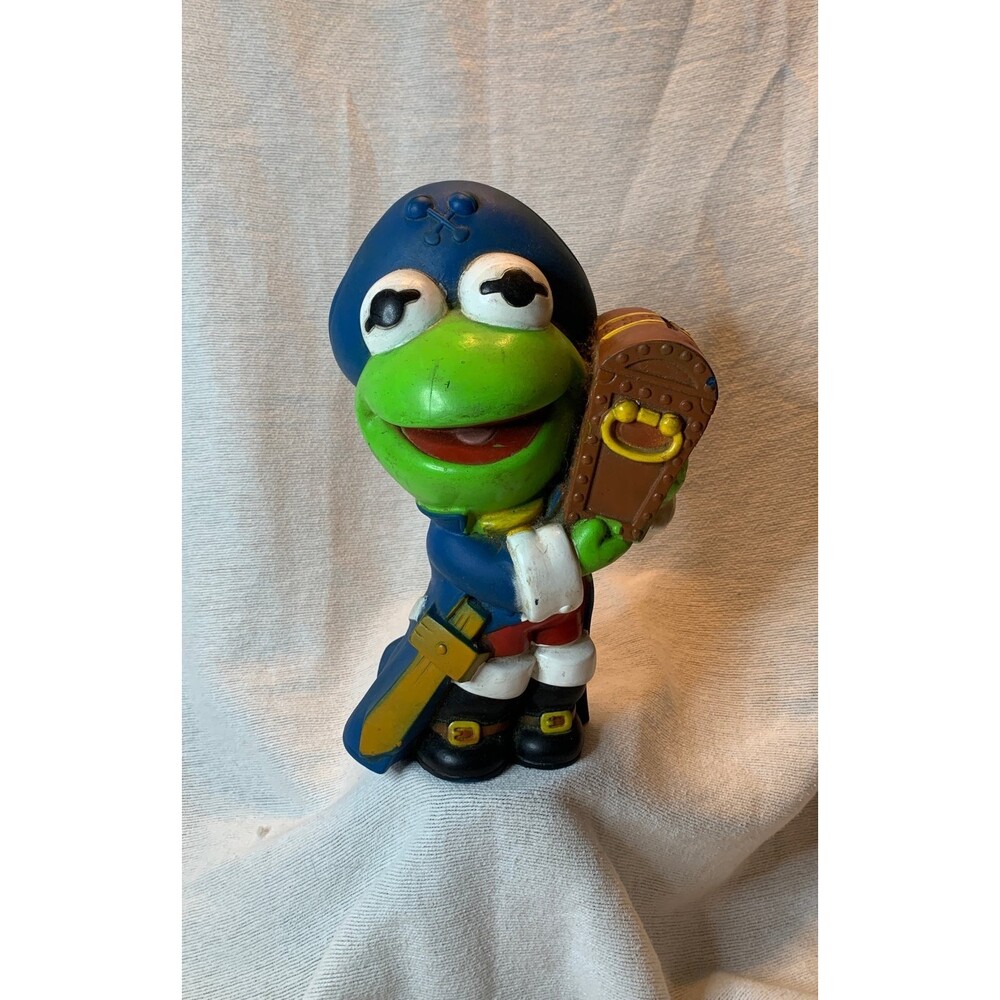 Vintage 1989 Kermit the Frog Pirate Piggy Bank
